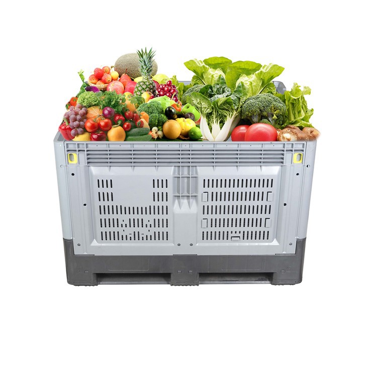 Durable HDPE Stackable Vegetable & Fruit Crate for Logistics