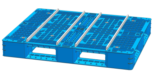Durable HDPE Euro Rack Plastic Pallet with 6 Runners