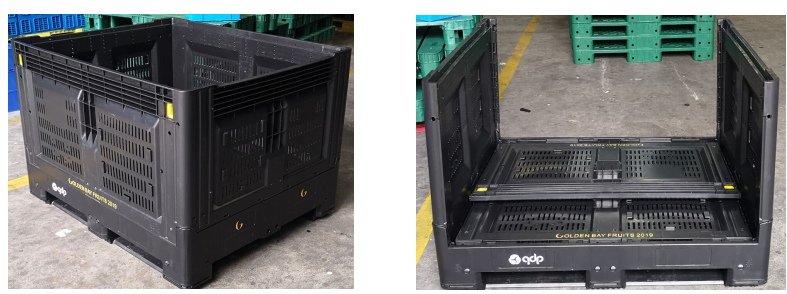 Durable Plastic Pallet Box Durable HDPE Stackable Folding Vegetable Pallet Box