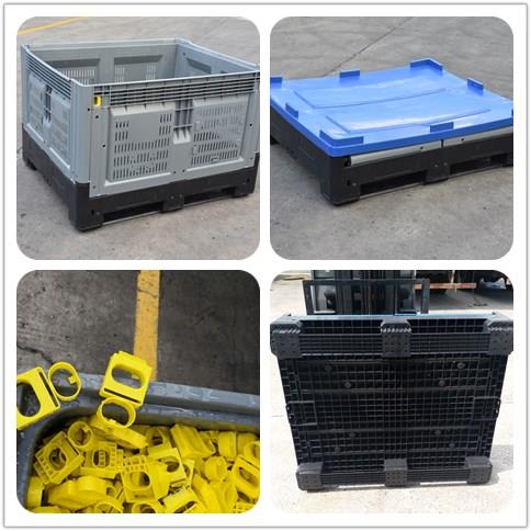 Durable HDPE Large Folding Stackable Plastic Pallet Bin