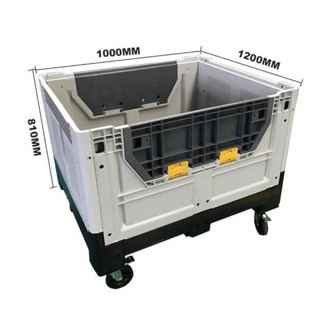 HDPE Large Folding Stackable Plastic Pallet Bin - Durable Storage Solution