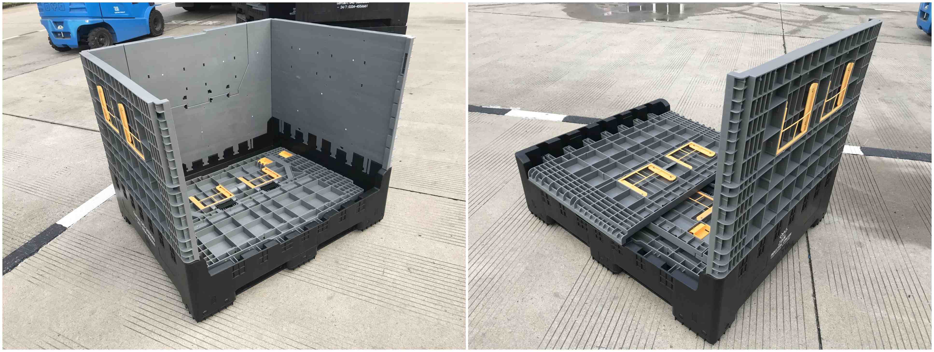 Heavy Duty Foldable HDPE Bulk Container with Doors