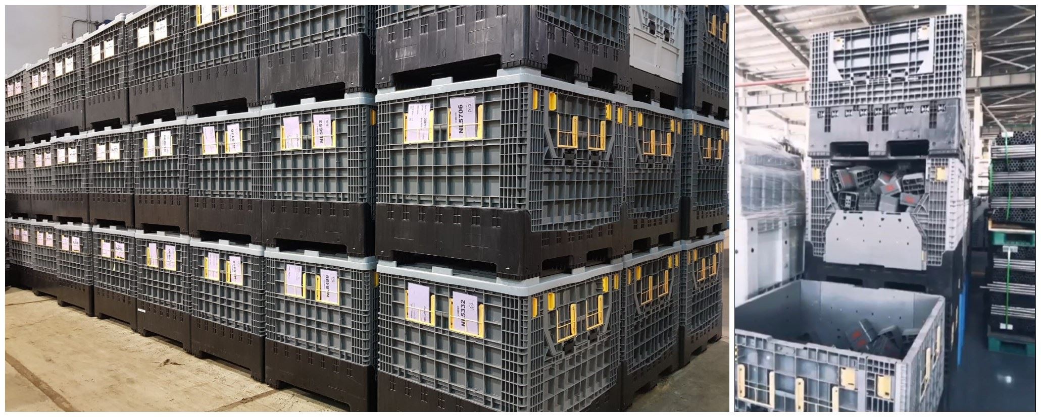 Heavy Duty Foldable HDPE Bulk Container with Doors