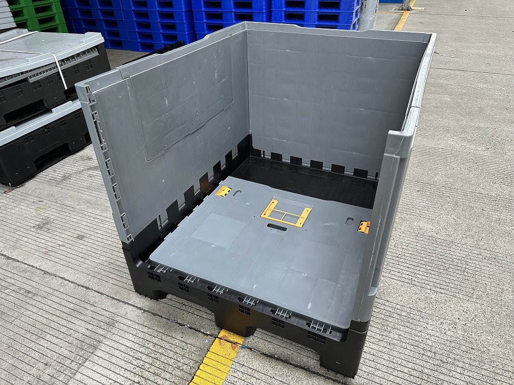 Heavy-Duty HDPE Foldable Plastic Pallet Container 800L