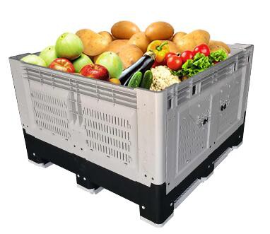 Foldable Plastic Pallet Bin Durable HDPE Foldable Plastic Pallet Bin for Fruit Storage