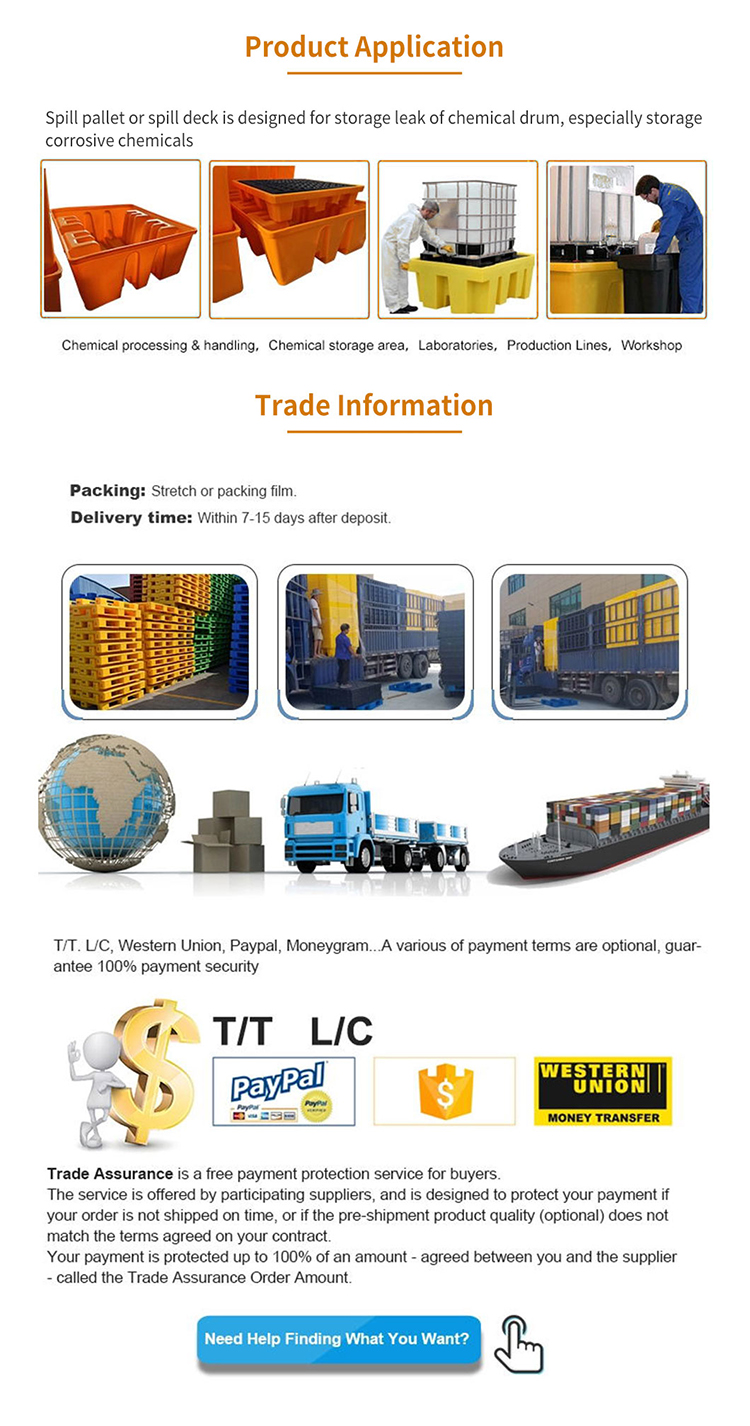 Heavy Duty HDPE IBC Spill Containment Units for Bulk Containers