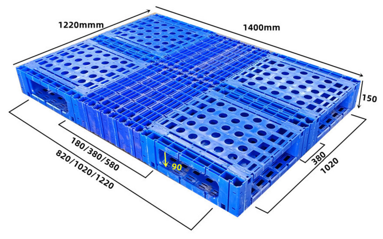 Heavy-Duty Stackable HDPE Plastic Pallet for Logistics