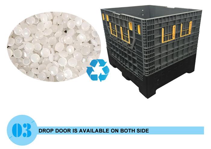 Foldable HDPE Plastic Pallet Box - Collapsible Bulk Storage