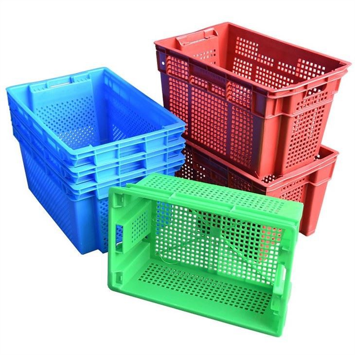 Durable HDPE Fruit and Vegetable Stackable Crate for Logistics image 2