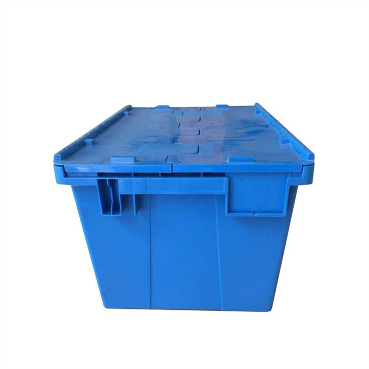 Durable Stackable HDPE Plastic Tote Boxes with Lids