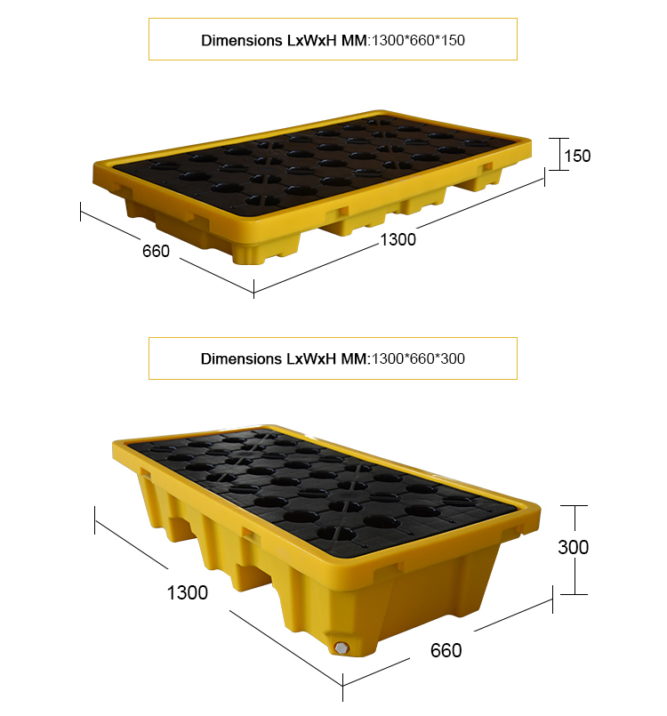 HDPE Spill Containment Pallet for Drums & Chemical Storage