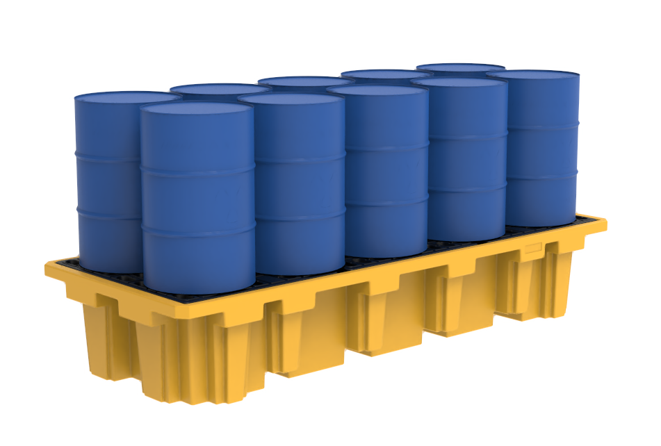 Heavy-Duty HDPE Plastic IBC Spill Pallet for 55 Gallon Drums image 2