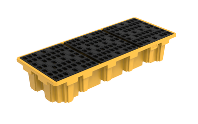 Heavy-Duty HDPE Plastic IBC Spill Pallet for 55 Gallon Drums