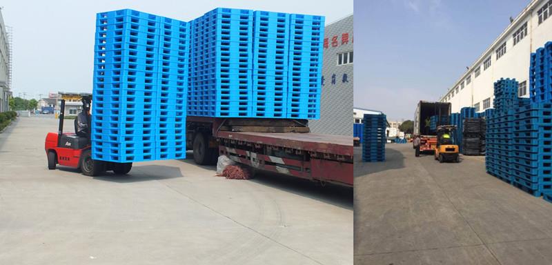 Durable HDPE Three Runners Plastic Pallet for Logistics