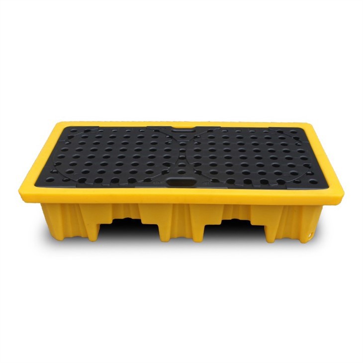 Durable 2-Drum HDPE Spill Pallet for Industrial Use image 2