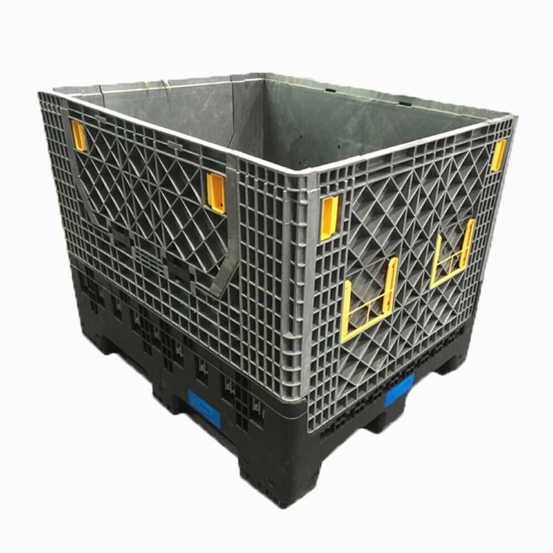 Durable HDPE Large Foldable Plastic Pallet Bin - Stackable Container