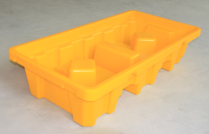 Drainage and Easy Cleaning Heavy-Duty HDPE 2 Drum Spill Containment Pallet with Drain