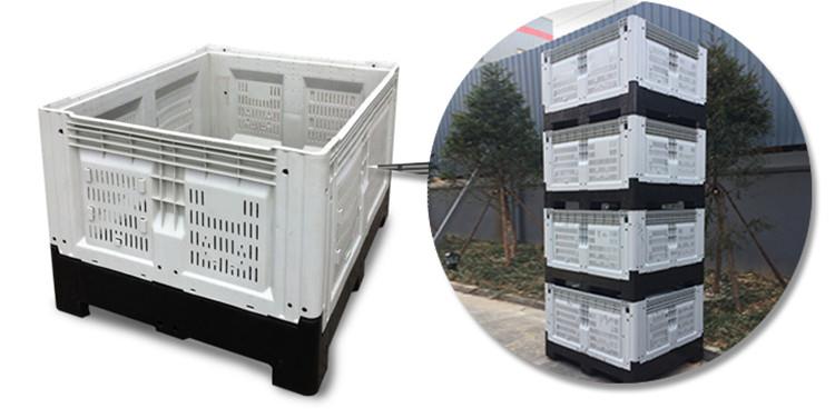 Foldable Plastic Pallet Container Food Grade HDPE Bulk Plastic Containers for Logistics & Storage
