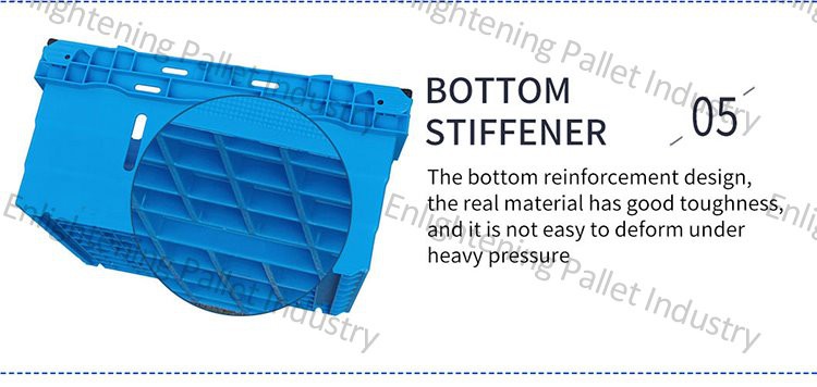 Durable HDPE Stackable Bale Arm Crate for Logistics