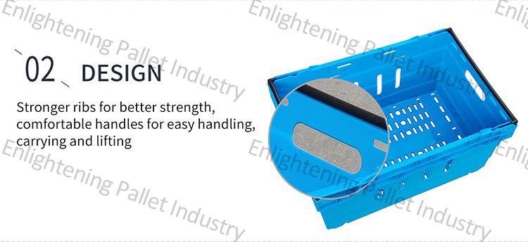 Durable HDPE Stackable Bale Arm Crate for Logistics