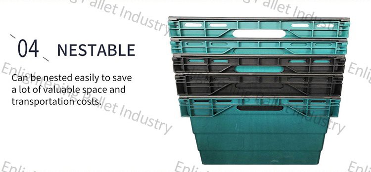 Durable HDPE Stackable Bale Arm Crate for Logistics