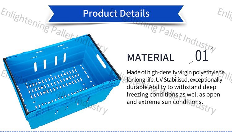 Durable HDPE Stackable Bale Arm Crate for Logistics