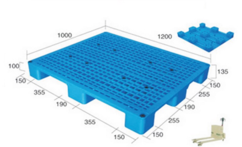 Lightweight HDPE 4-Way Vented Plastic Pallet for Logistics