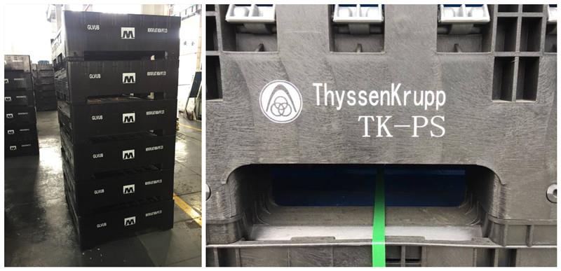 Folding Plastic Pallet Box Durable HDPE Collapsible Plastic Pallet Bin for Auto Parts Storage