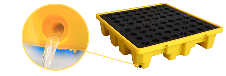 Heavy Duty HDPE Spill Containment Pallets for Chemical Safety