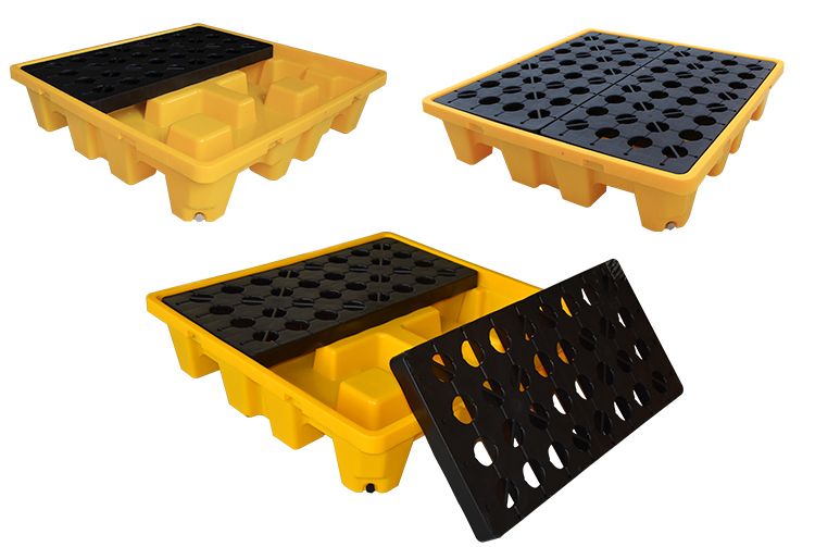 Heavy Duty HDPE Spill Containment Pallets for Chemical Safety