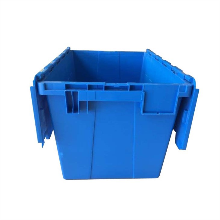 Durable HDPE Stackable Plastic Attached Lid Storage Containers image 2