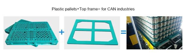 Durable HDPE Stackable Plastic Pallet for Beverage and CAN Industries
