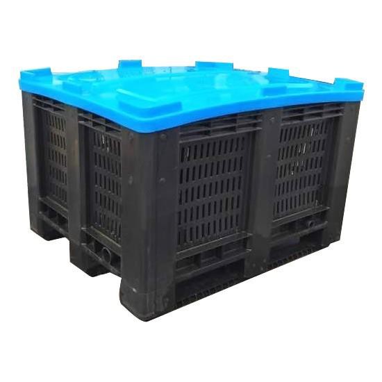 Heavy-Duty Vented HDPE Plastic Pallet Box for Logistics image 3