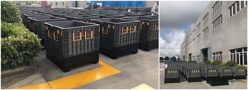 Foldable HDPE Bulk Container for Logistics & Industrial Use