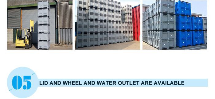 Affordable Durable HDPE Solid Plastic Crate for Storage