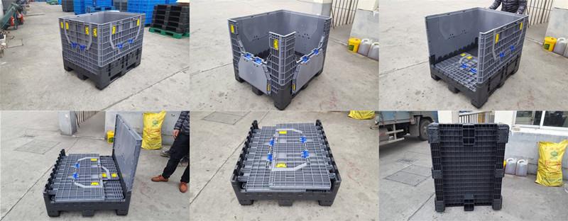 Durable Foldable HDPE Plastic Pallet Container for Auto Parts