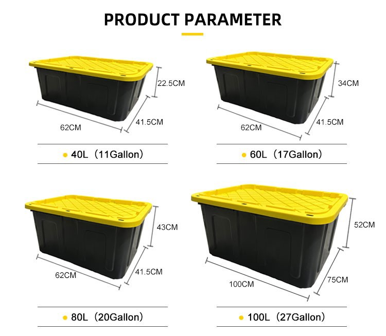HDPE Stackable Heavy Duty Plastic Storage Box - Durable & Versatile