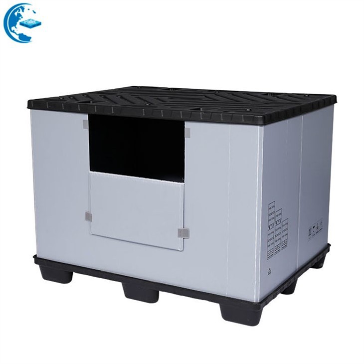 Durable HDPE Stackable Plastic Sleeve Pallet Box for Automotive Logistics image 2