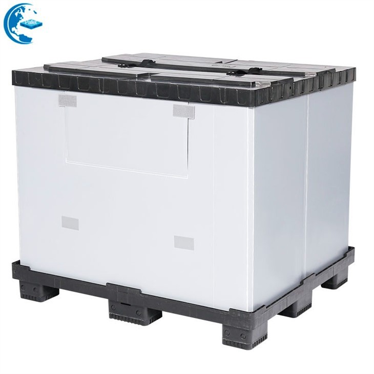 Durable HDPE Stackable Plastic Sleeve Pallet Box for Automotive Logistics image 3