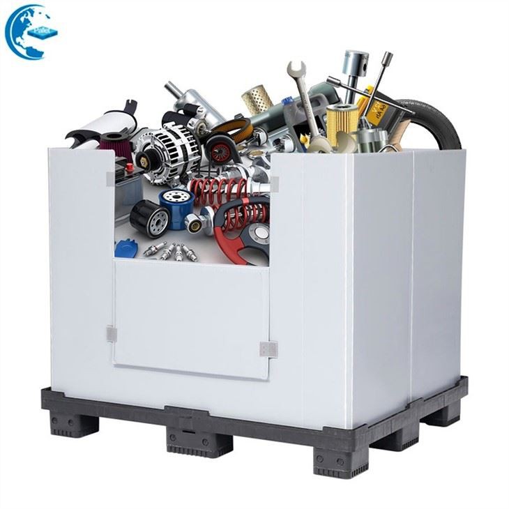 Durable HDPE Stackable Plastic Sleeve Pallet Box for Automotive Logistics image 5