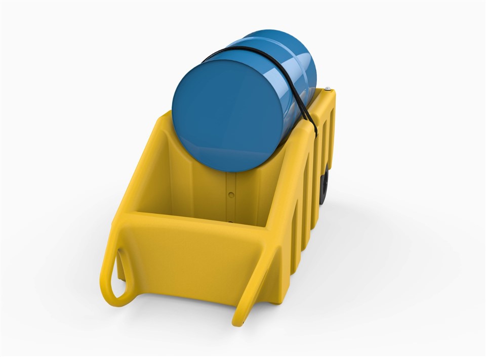 Heavy-Duty 200L HDPE Drum Dolly for Industrial Logistics image 2