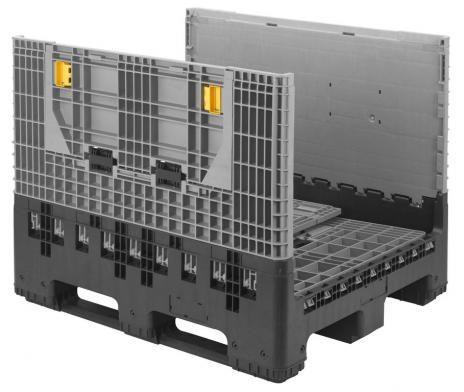 Heavy Duty Foldable HDPE Plastic Storage Box - Stackable & Durable image 2