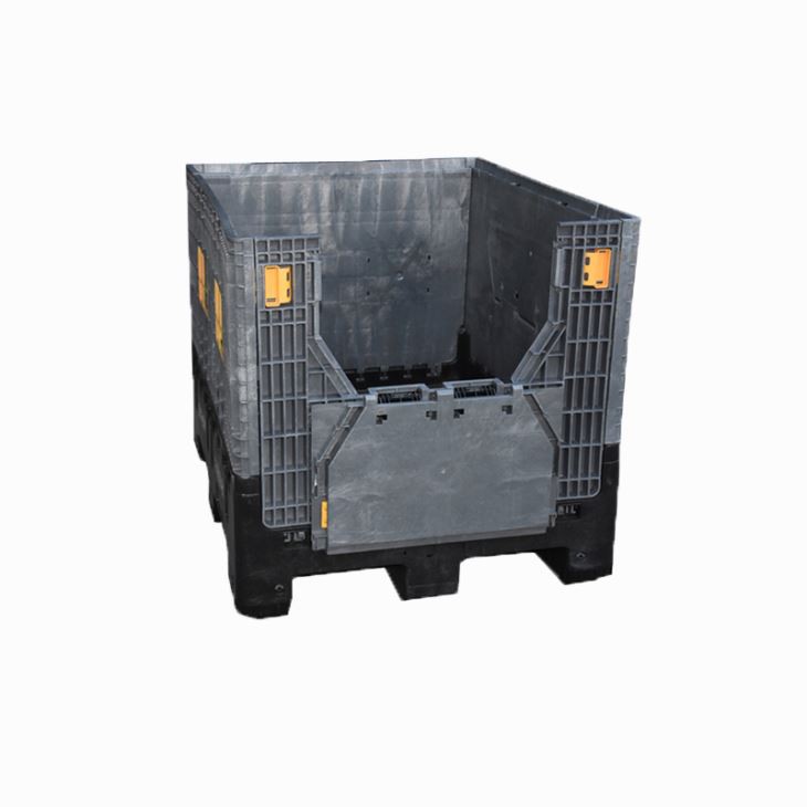 Durable Foldable Auto Parts Storage Container - HDPE, Stackable