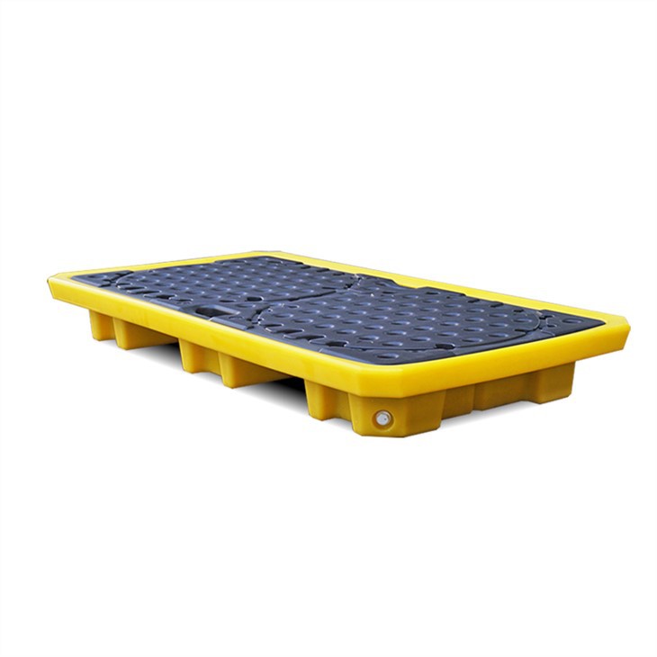 Durable HDPE 2-Drum Spill Containment Tray for Industrial Use