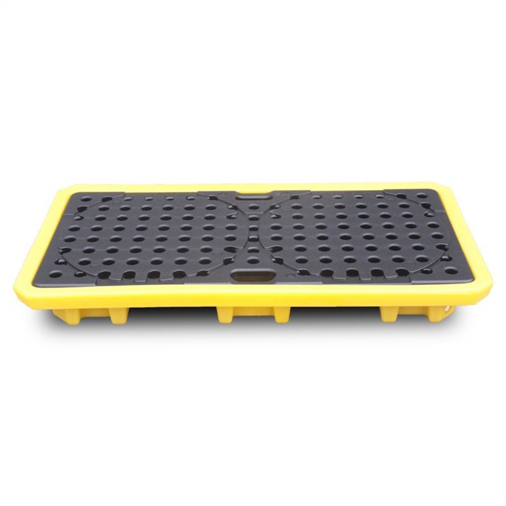 Durable HDPE 2-Drum Spill Containment Tray for Industrial Use image 3