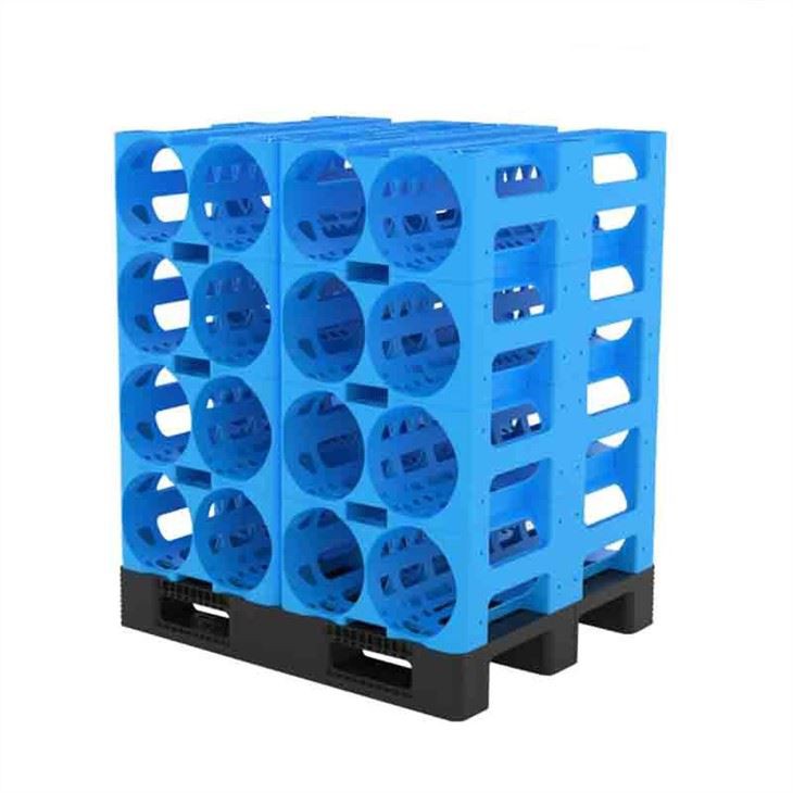 Durable HDPE Stackable Water Gallon Rack for Logistics