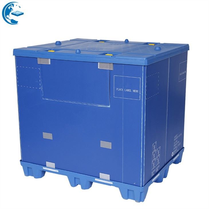 Heavy-Duty Corrugated PP Collapsible Plastic Pallet Box