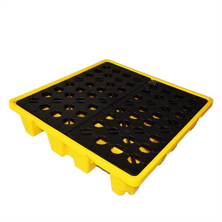 Durable HDPE Low Profile 4 Drum Spill Containment Pallet image 2