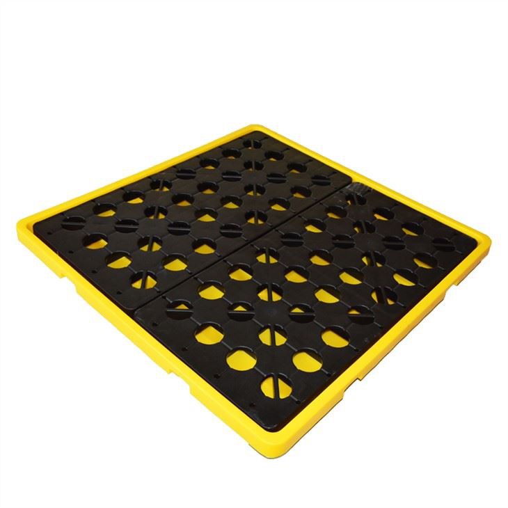 Durable HDPE Low Profile 4 Drum Spill Containment Pallet
