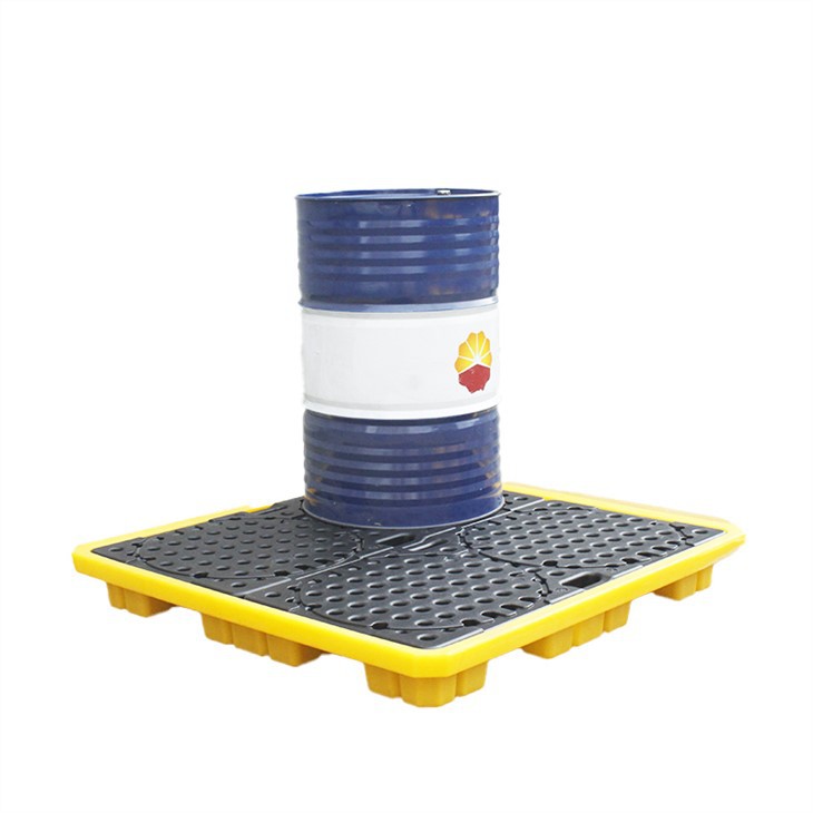 Durable HDPE 4-Drum Spill Tray with Stackable Design